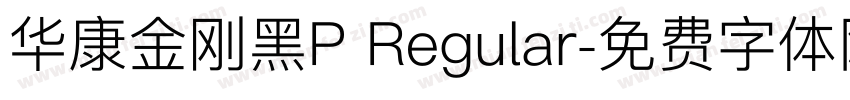 华康金刚黑P Regular字体转换